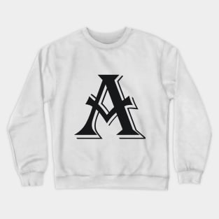 Rose Gold Monogram Letter A T-Shirt Crewneck Sweatshirt